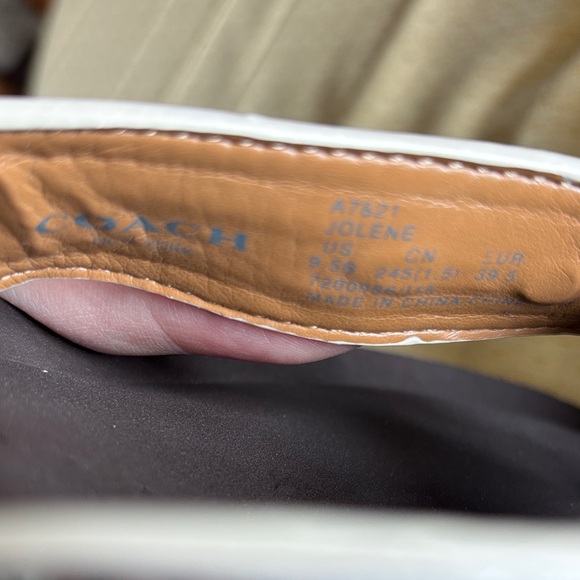 Coach Black Footbed White-Trim Logo Strap Thong Sandals - Picture 14 of 16